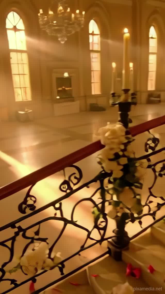 Roses Ascend the Marble Stair - Wedding & Events AI stock